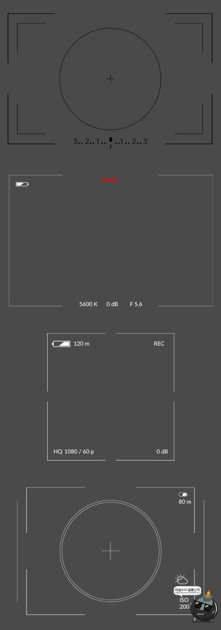 图片[5]-相机录影取景器特效摄影效果创意后期叠加合成PNG免抠边框PS素材-设计猿