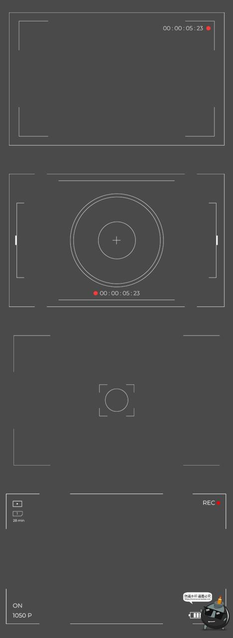 图片[6]-相机录影取景器特效摄影效果创意后期叠加合成PNG免抠边框PS素材-设计猿