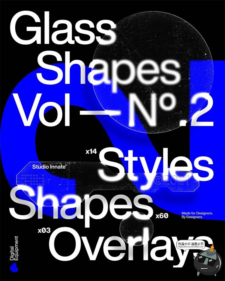 图片[1]-潮流创意透明磨砂毛玻璃质感图片效果mockups样机PSD模板PS素材-设计猿