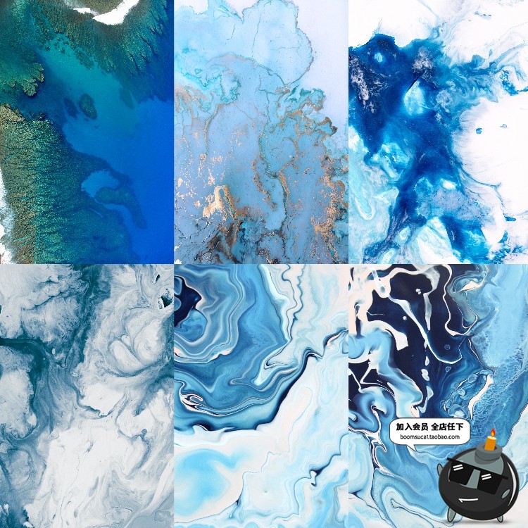 图片[2]-绿色油彩肌理大理石纹理水墨翡翠背景装饰画包装JPG高清图片素材-设计猿