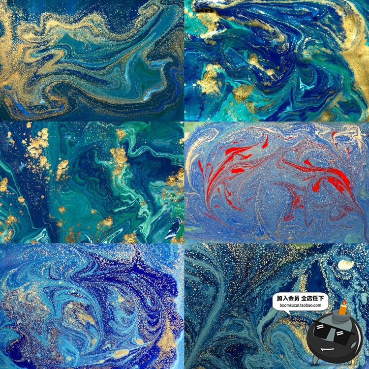 图片[4]-绿色油彩肌理大理石纹理水墨翡翠背景装饰画包装JPG高清图片素材-设计猿