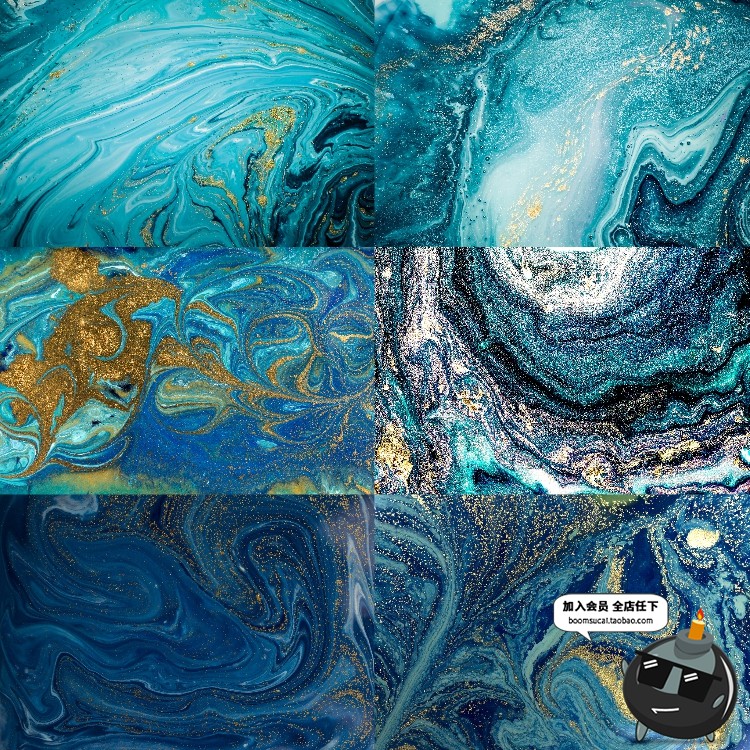 图片[8]-绿色油彩肌理大理石纹理水墨翡翠背景装饰画包装JPG高清图片素材-设计猿