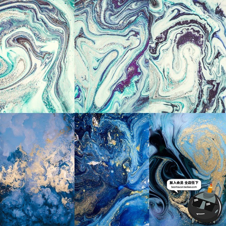 图片[9]-绿色油彩肌理大理石纹理水墨翡翠背景装饰画包装JPG高清图片素材-设计猿