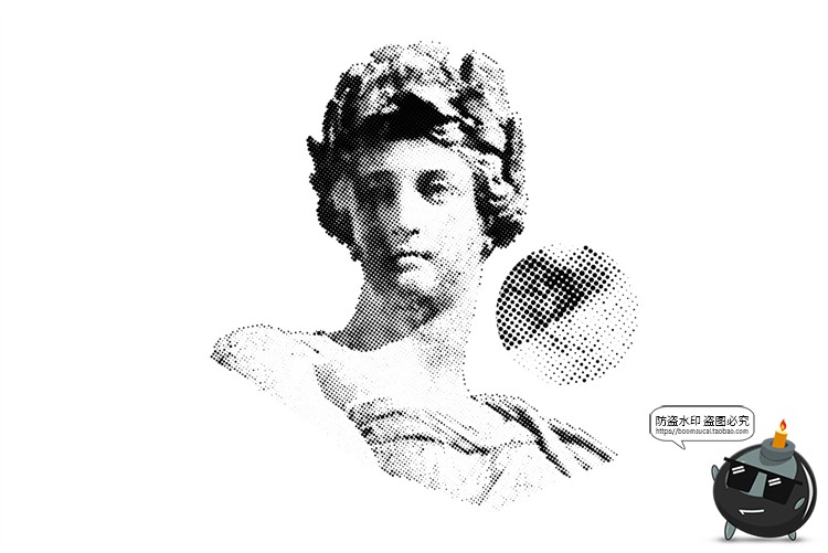 图片[4]-潮流复古半调故障风马赛克酸性拼贴插画图片AI矢量PNG免抠素材-设计猿