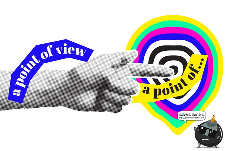 图片[5]-潮流复古半调故障风马赛克酸性拼贴插画图片AI矢量PNG免抠素材-设计猿