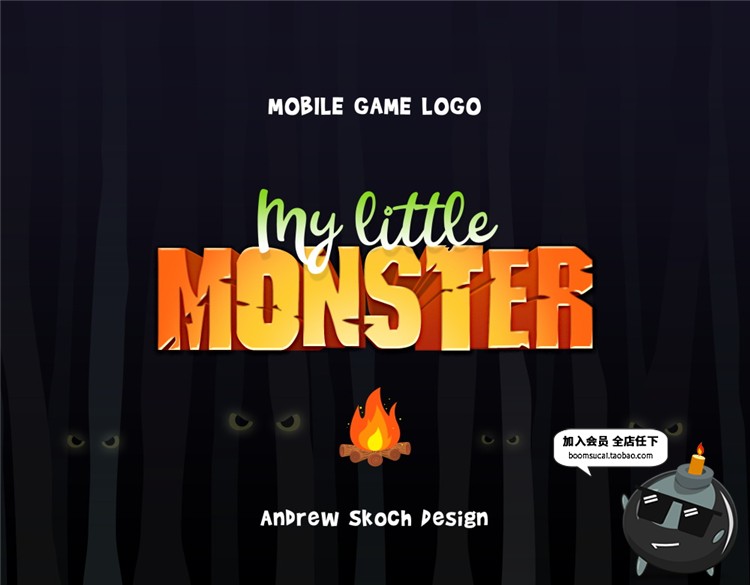 图片[18]-儿童卡通可爱游戏动画特效字标题文字样式PSD贴图模板PS设计素材-设计猿