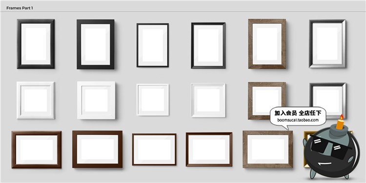 图片[14]-北欧风家居摆件道具相框手工制品场景海报专题PSD模板PS设计素材-设计猿