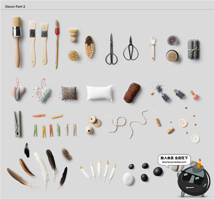 图片[33]-北欧风家居摆件道具相框手工制品场景海报专题PSD模板PS设计素材-设计猿