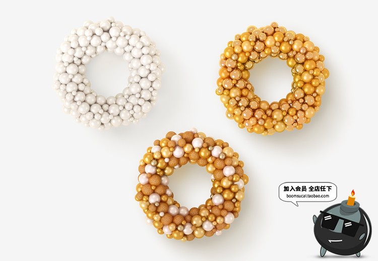 图片[12]-圣诞专题装饰元素海报活动PS模版节日礼物礼盒PSD分层设计素材图-设计猿