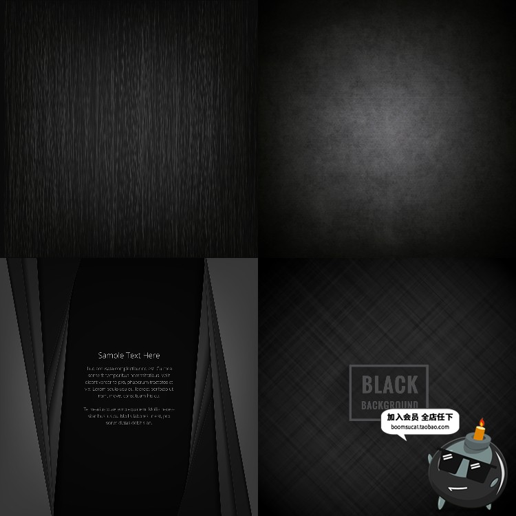 图片[1]-黑色炫酷低调几何动感科幻质感纹理背景底纹海报AI矢量图设计素材-设计猿