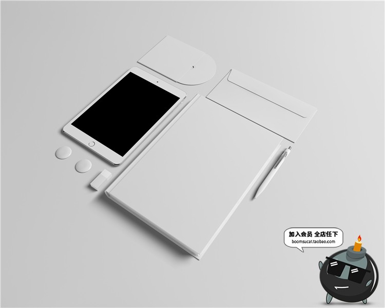 图片[9]-办公室文具用品品牌VI提案文创样机效果展示PSD模板PS设计素材-设计猿