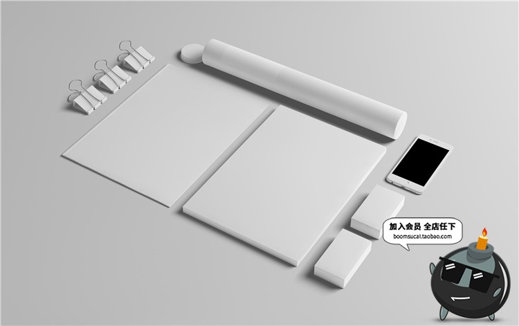 图片[10]-办公室文具用品品牌VI提案文创样机效果展示PSD模板PS设计素材-设计猿