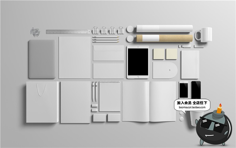 图片[11]-办公室文具用品品牌VI提案文创样机效果展示PSD模板PS设计素材-设计猿
