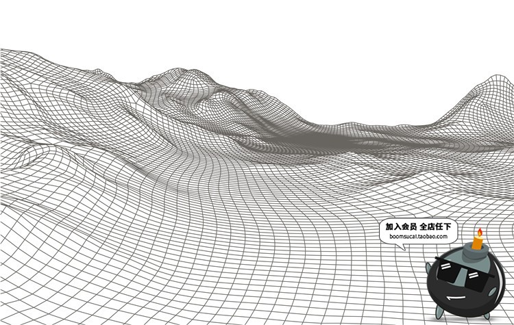 图片[14]-时尚酷炫科技感数据网格山脉起伏3D立体背景高清AI矢量设计素材-设计猿