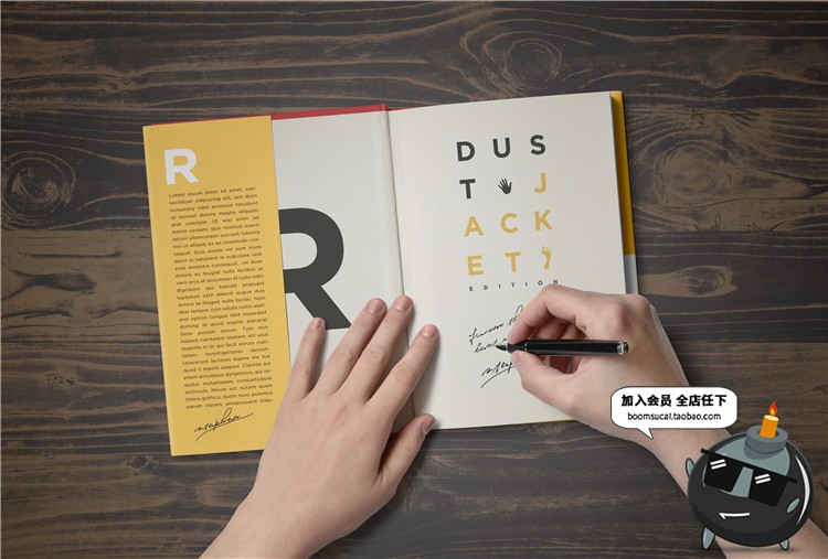 图片[12]-烫金银精装平装书籍封面封底封套装帧设计PSD文创样机PS素材-设计猿