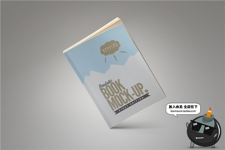 图片[17]-烫金银精装平装书籍封面封底封套装帧设计PSD文创样机PS素材-设计猿