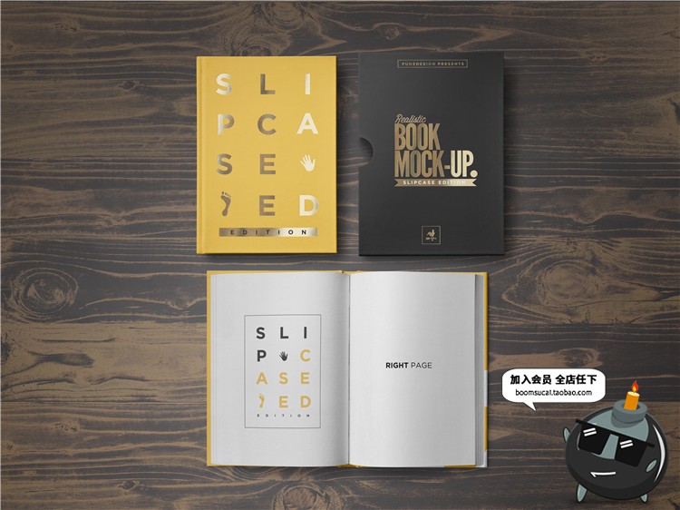 图片[20]-烫金银精装平装书籍封面封底封套装帧设计PSD文创样机PS素材-设计猿