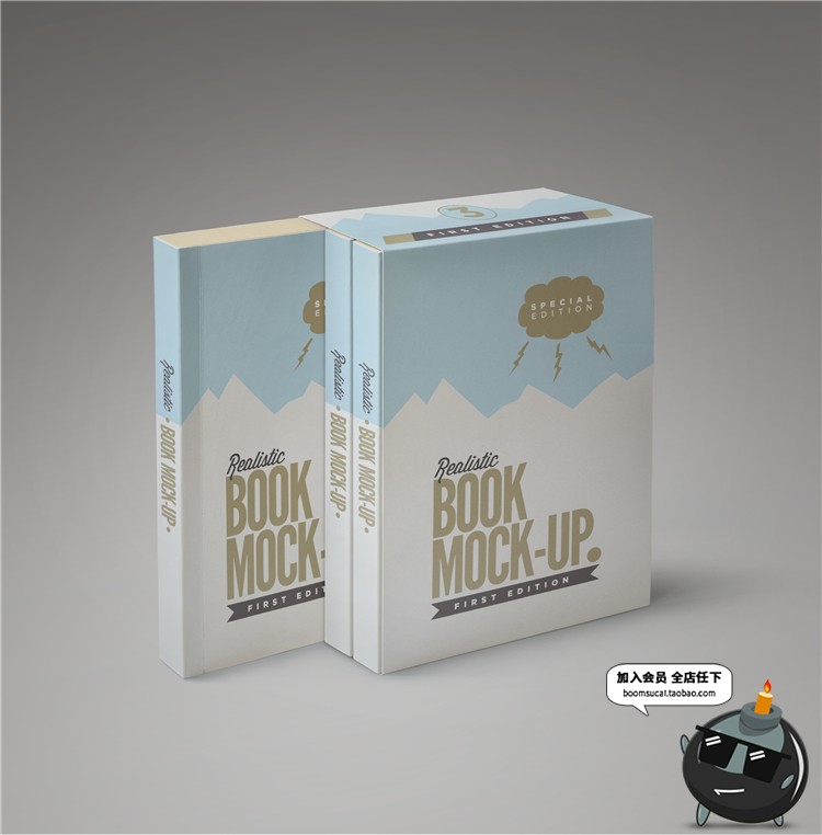 图片[21]-烫金银精装平装书籍封面封底封套装帧设计PSD文创样机PS素材-设计猿