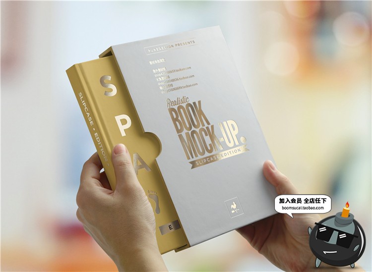 图片[28]-烫金银精装平装书籍封面封底封套装帧设计PSD文创样机PS素材-设计猿