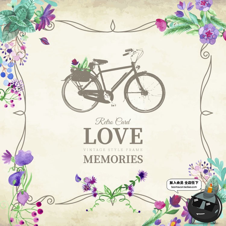 图片[3]-森系手绘花卉花朵花环水彩封面请柬设计PSD模板AI矢量设计PS素材-设计猿