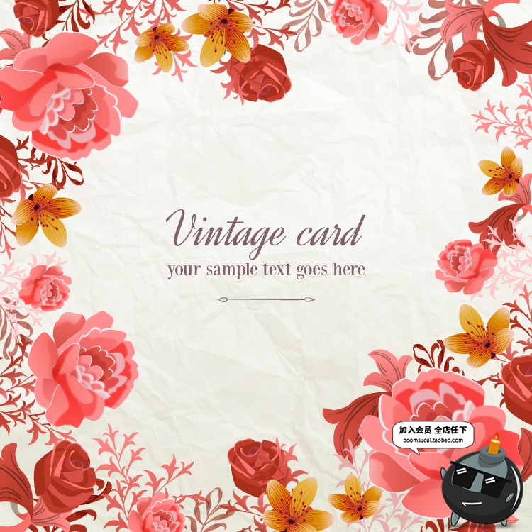 图片[13]-森系手绘花卉花朵花环水彩封面请柬设计PSD模板AI矢量设计PS素材-设计猿