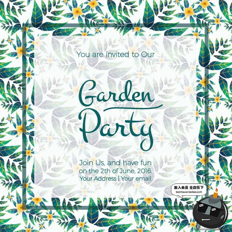 图片[28]-森系手绘花卉花朵花环水彩封面请柬设计PSD模板AI矢量设计PS素材-设计猿