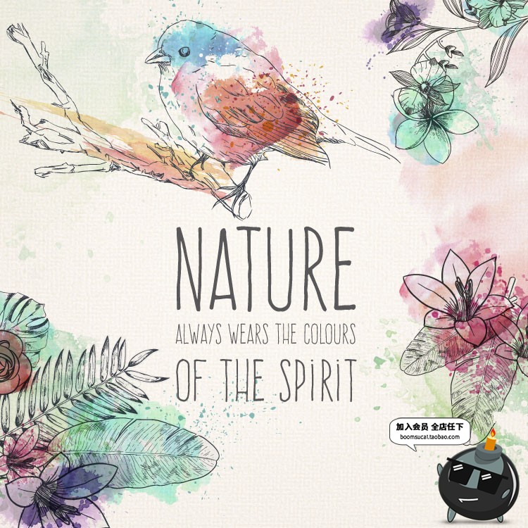 图片[30]-森系手绘花卉花朵花环水彩封面请柬设计PSD模板AI矢量设计PS素材-设计猿