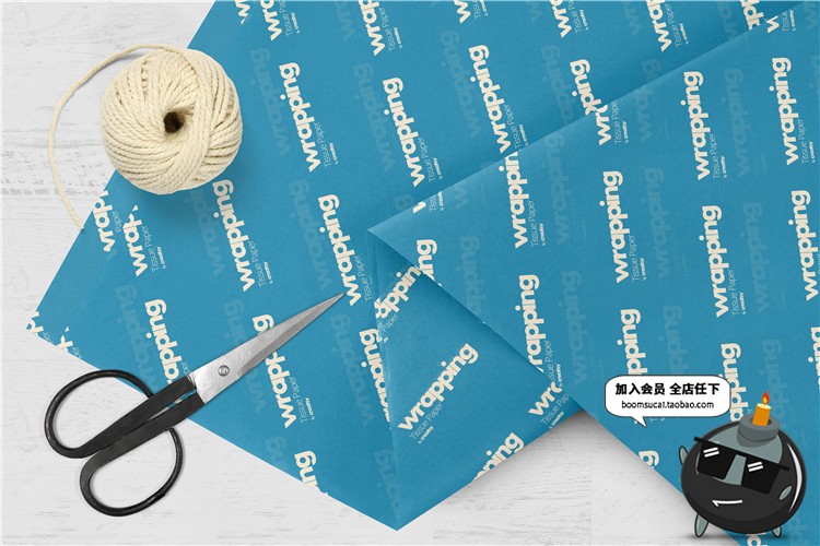 图片[21]-礼品包装纸背景墙纸PS图案效果图展示VI贴图文创样机PSD模板素材-设计猿