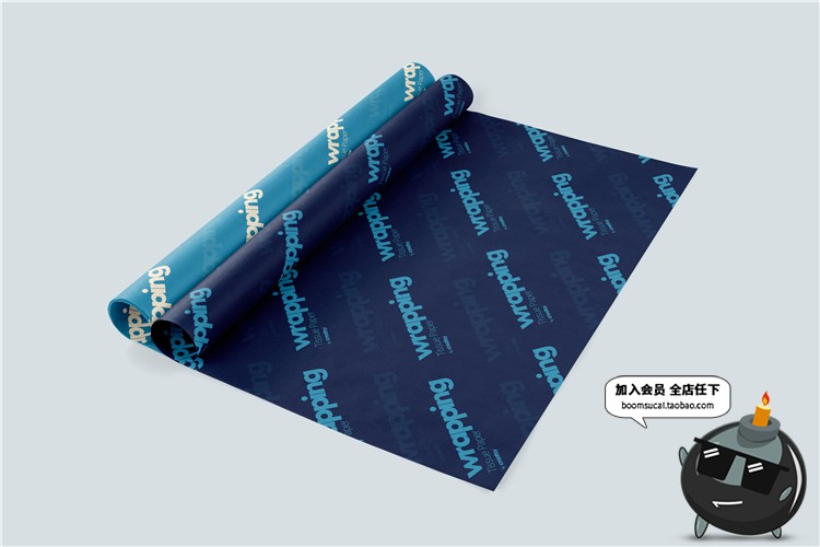 图片[26]-礼品包装纸背景墙纸PS图案效果图展示VI贴图文创样机PSD模板素材-设计猿