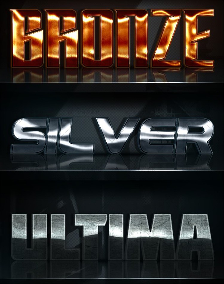 图片[5]-金属质感特效银铁金艺术字效果字体叠加PS样式元素设计ASL素材-设计猿