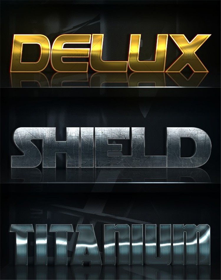 图片[6]-金属质感特效银铁金艺术字效果字体叠加PS样式元素设计ASL素材-设计猿