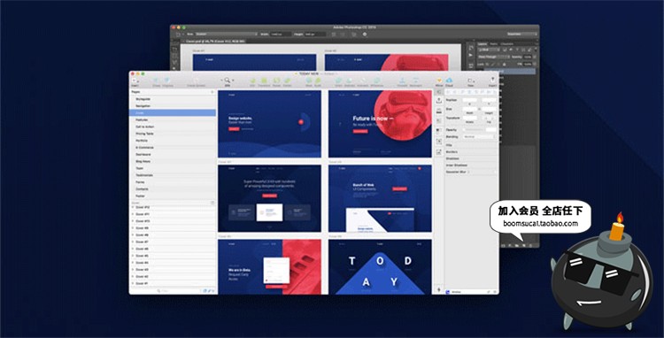 图片[1]-炫酷网页网站页面Banner首图蓝web设计UI模板PSD分层源文件PS素材-设计猿