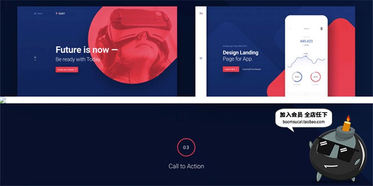 图片[5]-炫酷网页网站页面Banner首图蓝web设计UI模板PSD分层源文件PS素材-设计猿