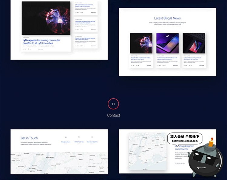 图片[17]-炫酷网页网站页面Banner首图蓝web设计UI模板PSD分层源文件PS素材-设计猿