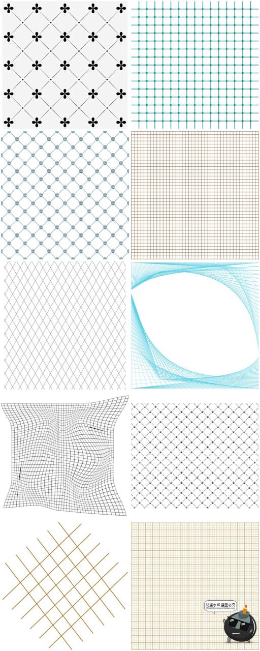 图片[2]-科技网络横竖线条网状方格参考线虚线免抠PNG透明背景图片PS素材-设计猿