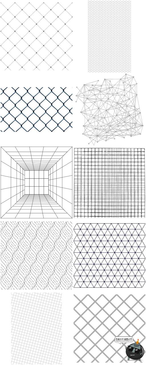 图片[4]-科技网络横竖线条网状方格参考线虚线免抠PNG透明背景图片PS素材-设计猿