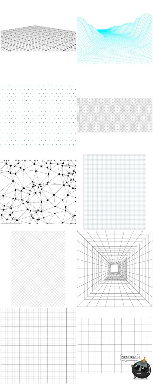 图片[7]-科技网络横竖线条网状方格参考线虚线免抠PNG透明背景图片PS素材-设计猿