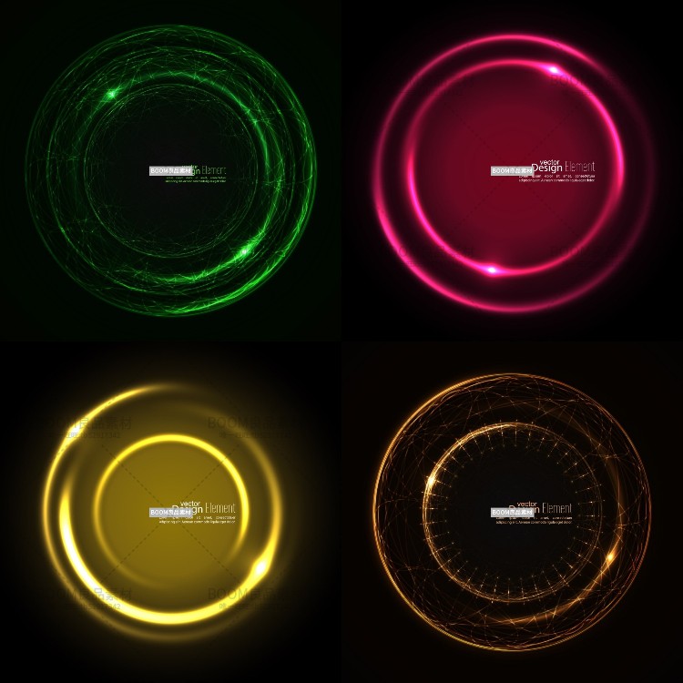 图片[3]-眩光涡旋圆形光晕元素圆环光效特效闪耀叠加背景AI矢量设计素材-设计猿