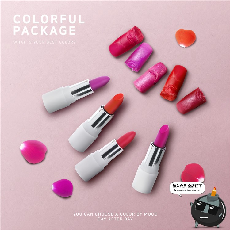 图片[7]-马卡龙化妆品彩妆唇膏洗面奶唇彩指甲油口红气垫海报PSD模板素材-设计猿