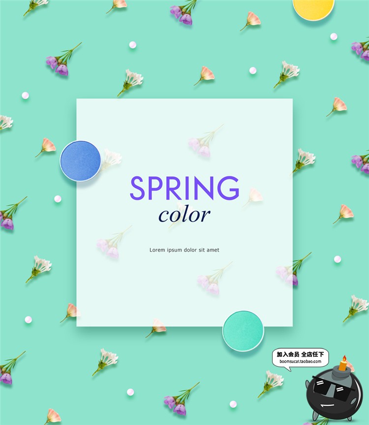 图片[2]-韩式风格时尚唯美化妆品宣传广告海报护肤BB促销PSD模板PS素材-设计猿