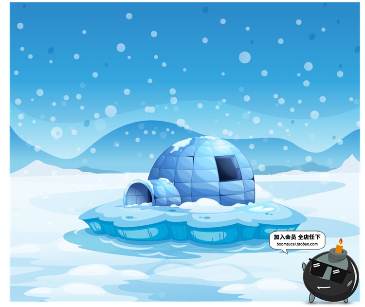 图片[18]-海上冰山扁平化蓝色环境环保海报渐变海岛UI插画海报矢量AI素材-设计猿