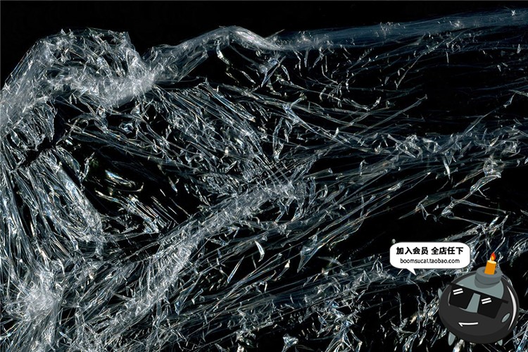 图片[2]-透明塑料胶袋胶纸材质黑底背景叠加效果黑底纹JPG图片PS设计素材-设计猿