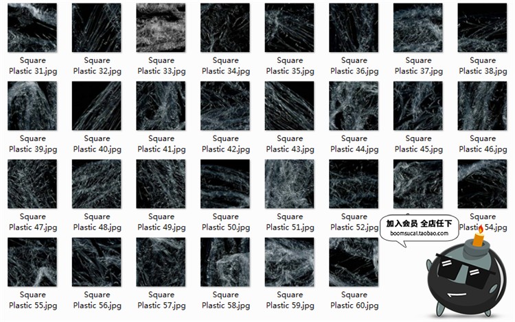 图片[6]-透明塑料胶袋胶纸材质黑底背景叠加效果黑底纹JPG图片PS设计素材-设计猿