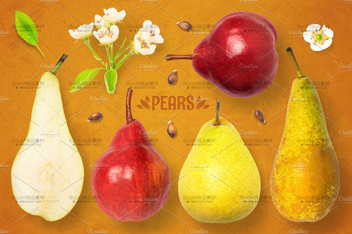 图片[4]-苹果葡萄梨子水果美食高清图片宣传单海报设计背景PSD元素素材图-设计猿