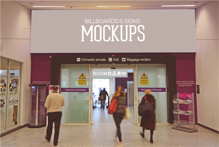 图片[1]-户外街边路边公交场景广告效果展示图PSD样机模板智能贴图PS素材-设计猿