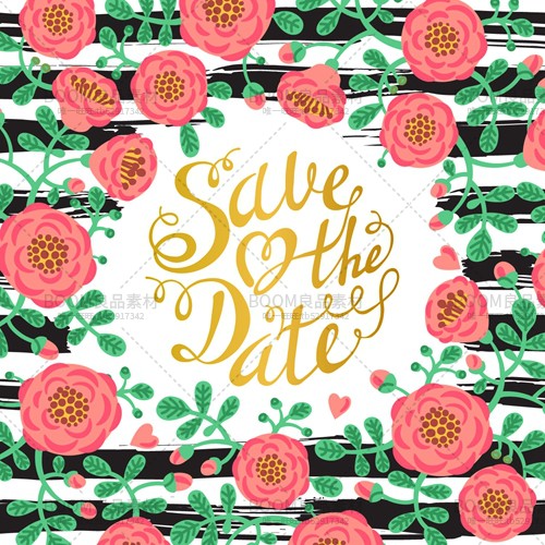 图片[1]-热带雨林风花卉背景邀请婚礼请柬背景封面AI矢量源文件设计素材-设计猿