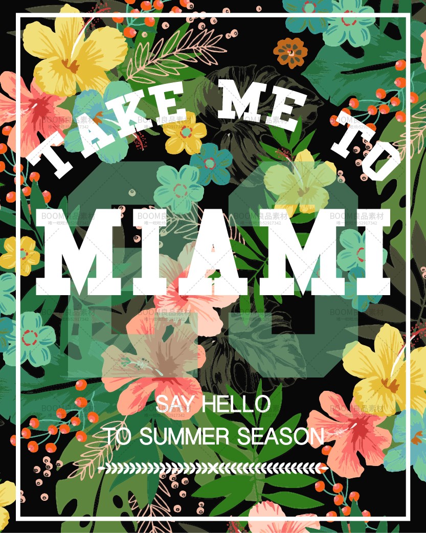 图片[3]-热带雨林风花卉背景邀请婚礼请柬背景封面AI矢量源文件设计素材-设计猿