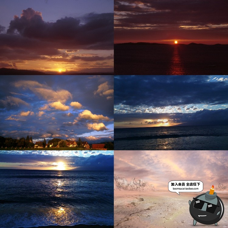 图片[1]-高清天空云彩JPG图片夕阳蓝天白云背景图影楼婚纱后期平面PS素材-设计猿