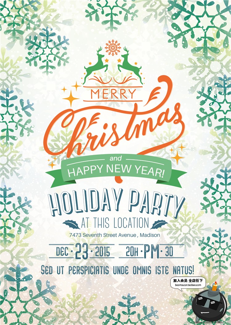 图片[37]-时尚大气金色新年圣诞海报彩带贺卡PSD模版源文件设计素材含字体-设计猿