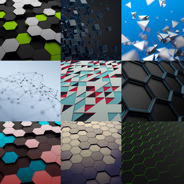 图片[4]-科技感时尚创意炫酷3D立体空间背景底纹PS图库高清JPG图片素材-设计猿